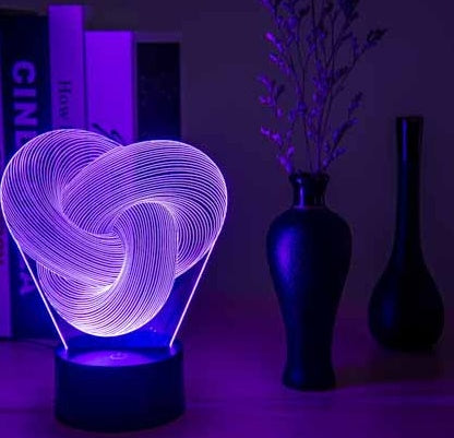 Touch & Remote Control LED 3D Twist Night Light