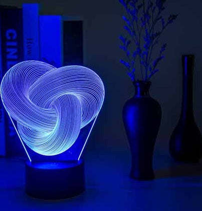Touch & Remote Control LED 3D Twist Night Light