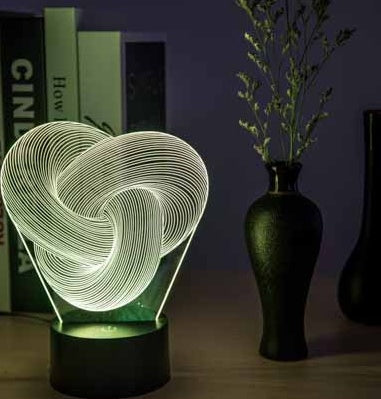 Touch & Remote Control LED 3D Twist Night Light