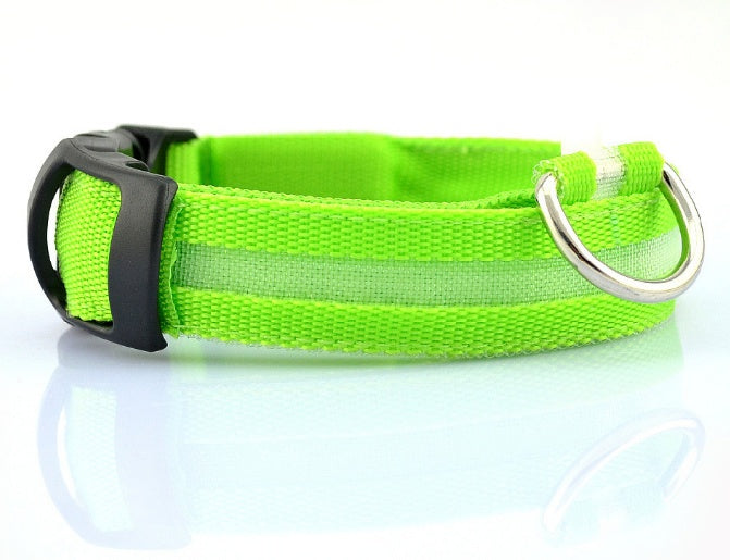 LED Safety Dog Collar - Rechargeable Light-Up Pet Collar
