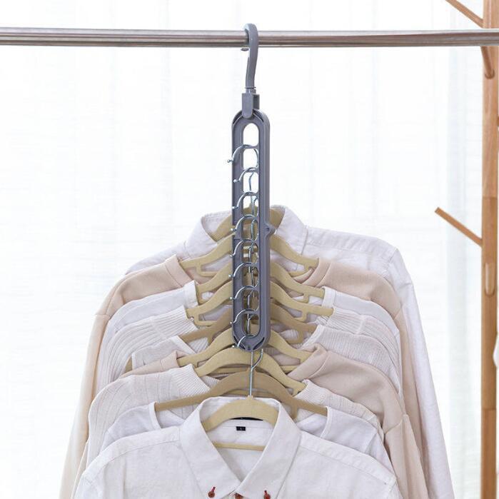 6-Piece Multi-Color Plastic Hangers Set