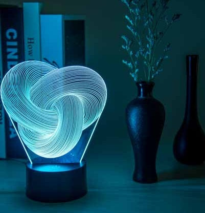 Touch & Remote Control LED 3D Twist Night Light