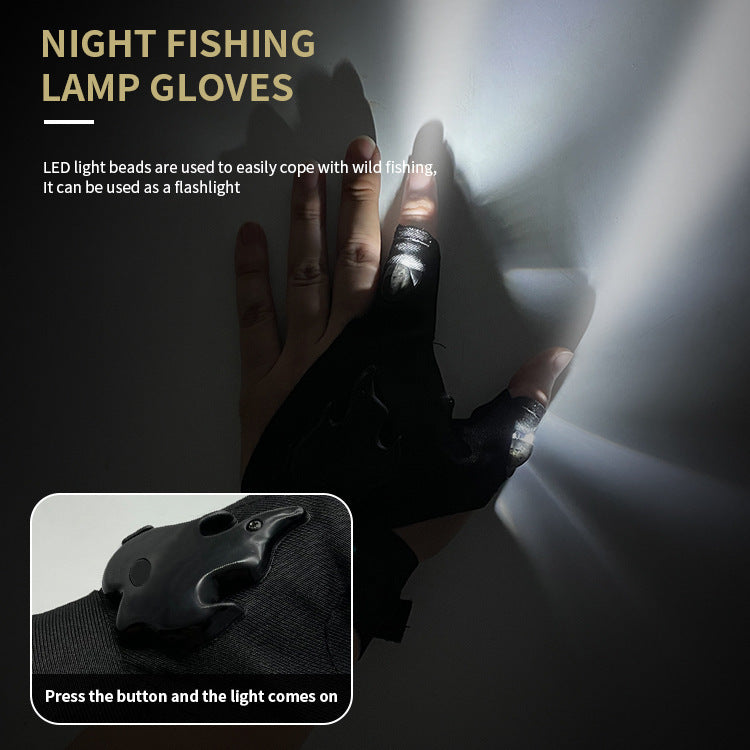 LED Fishing Gloves - Rechargeable Light-Up Gloves