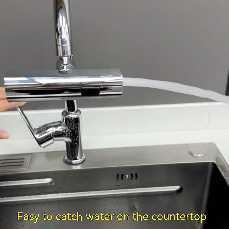 Multifunctional Kitchen Faucet with Waterfall & Rotating Nozzle