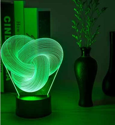 Touch & Remote Control LED 3D Twist Night Light