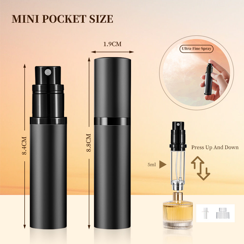 Mini Travel Perfume Spray Bottles - 2 Pack