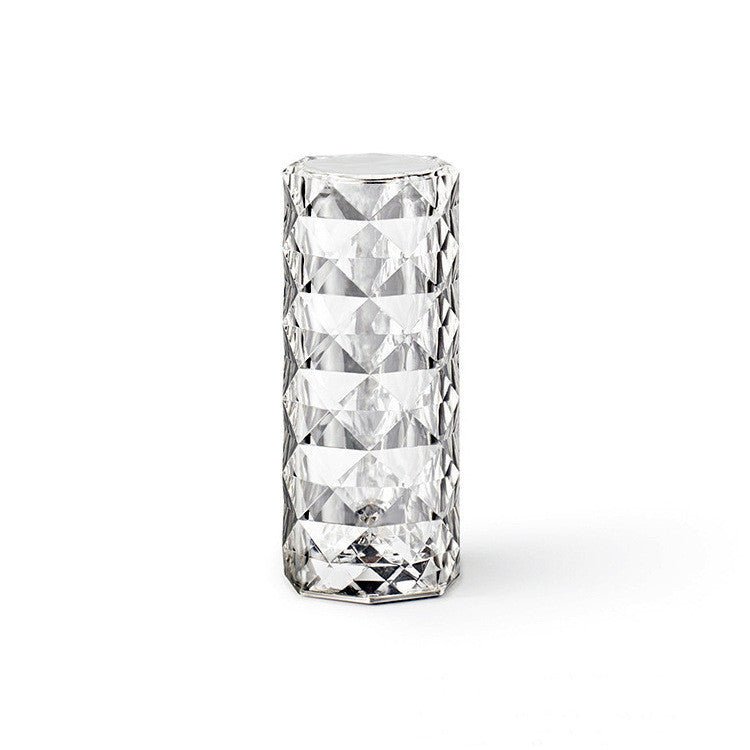 Nordic Crystal Touch Dimmer USB Table Lamp with Rose Projector