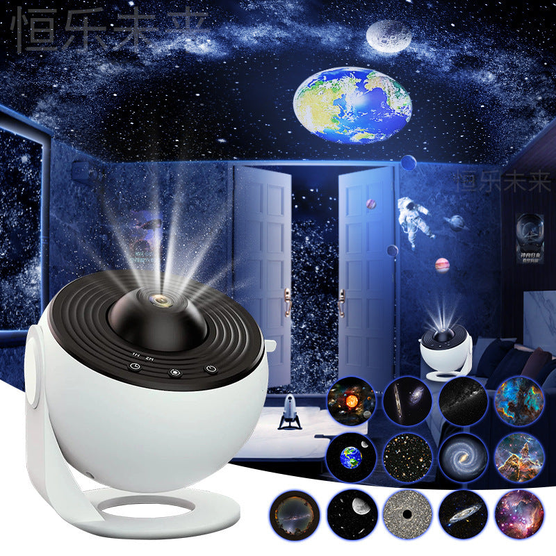360° Rotating Galaxy Night Light Projector – Starry Sky & Planetarium Lamp