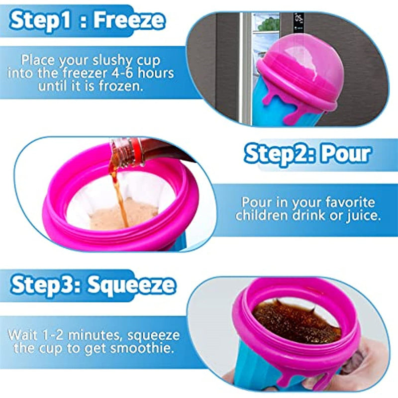500ml Magic Slushy Cup – Quick-Freeze Smoothie & Ice Cream Maker