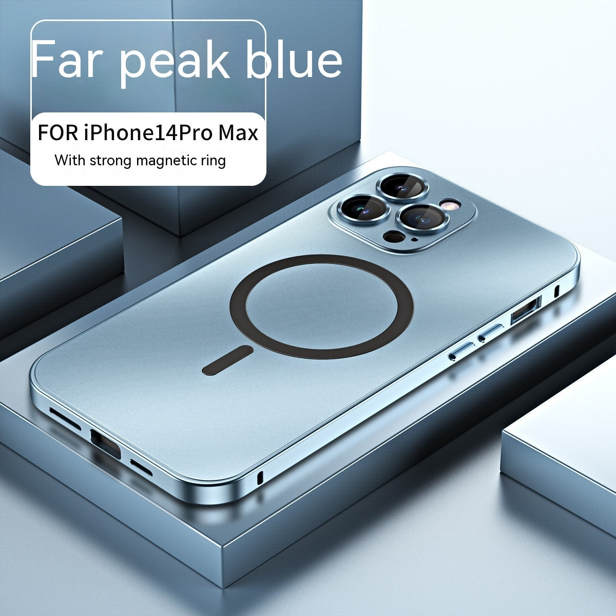 Magnetic Single-Sided Spring Fastener Phone Case with Lens Protector – Anti-Wear & Heat Dissipation