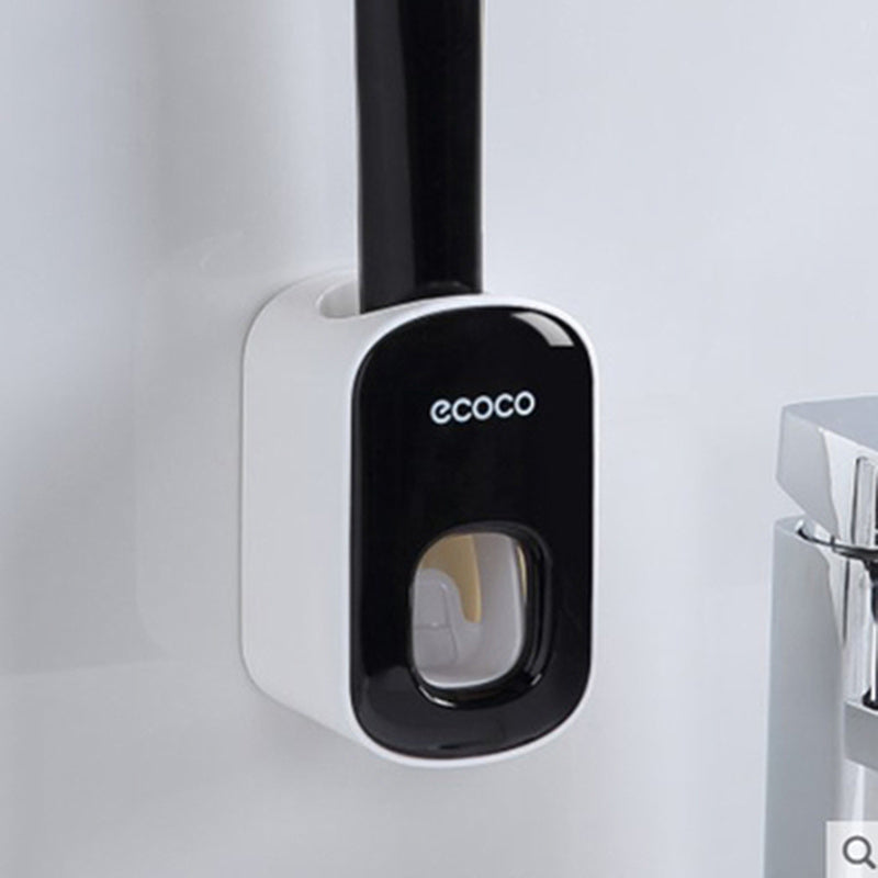 Wall-Mounted Automatic Toothpaste Dispenser & Toothbrush Holder