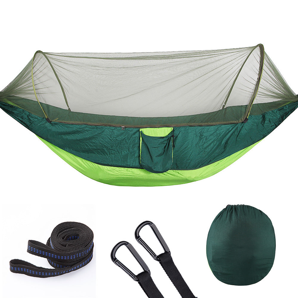 Pop-Up Camping Hammock with Bug Protection