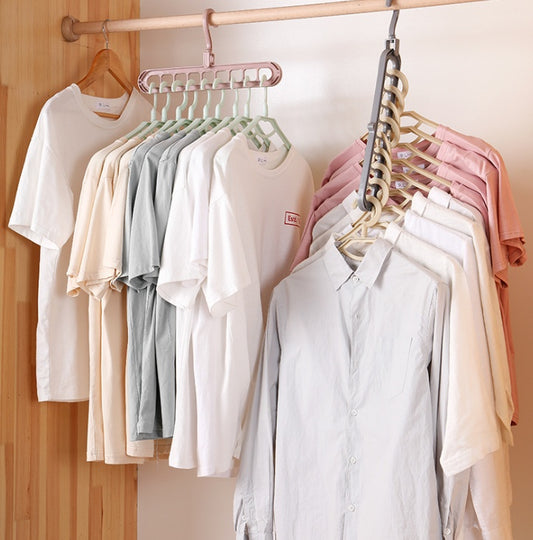 6-Piece Multi-Color Plastic Hangers Set