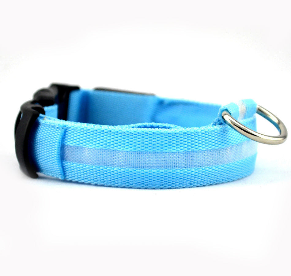LED Safety Dog Collar - Rechargeable Light-Up Pet Collar