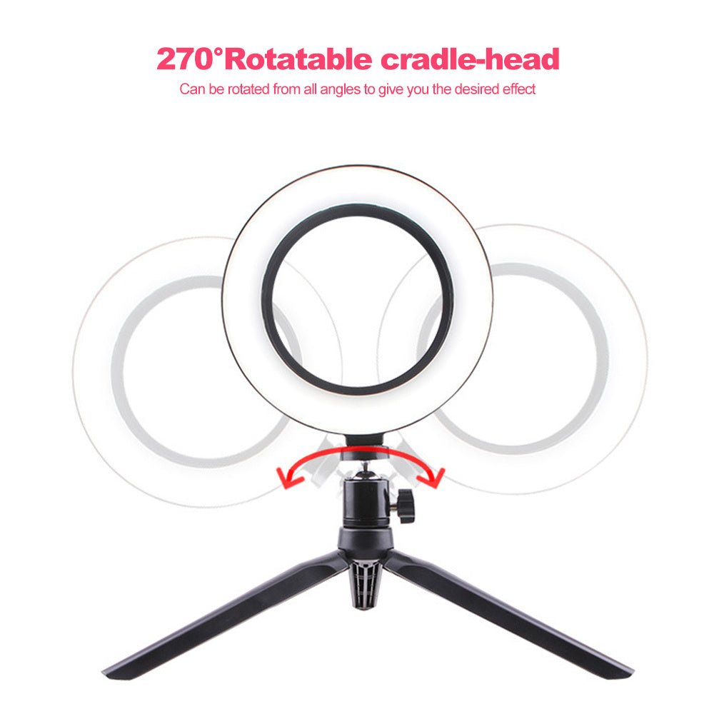 Universal Set-Top Ring Light with Tripod & Bluetooth Remote – 26cm / 20cm Options
