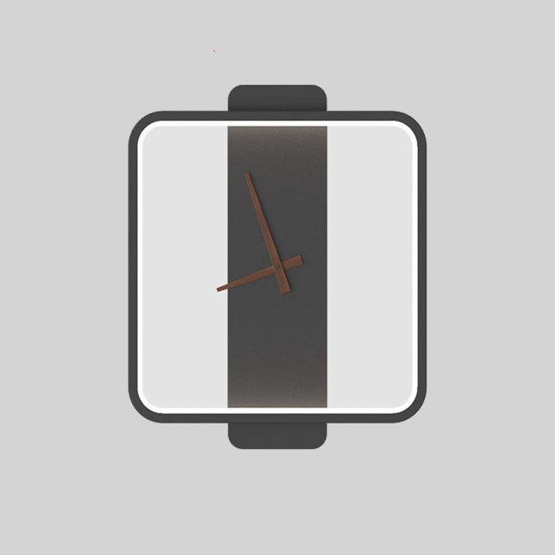 Nordic LED Wall Lamp with Clock Design