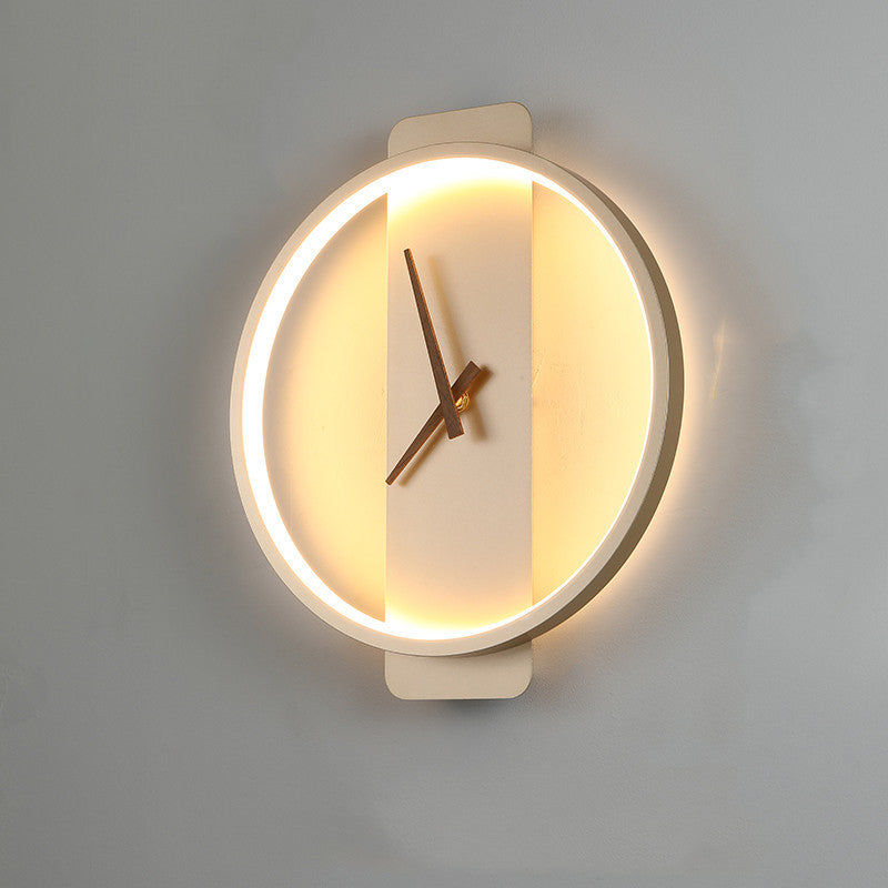 Nordic LED Wall Lamp with Clock Design