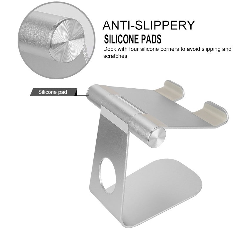 Adjustable Tablet Stand for iPad, iPhone & Tablets 4-13" – Sturdy and Rubber-Protected