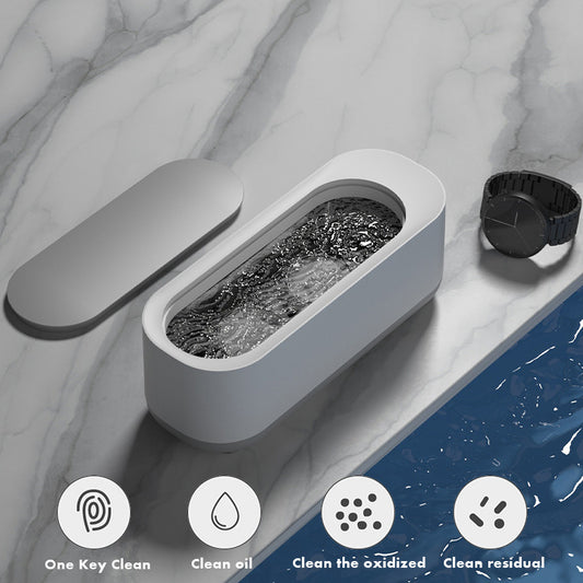 Ultrasonic Jewelry & Glasses Cleaner with High-Frequency Vibration