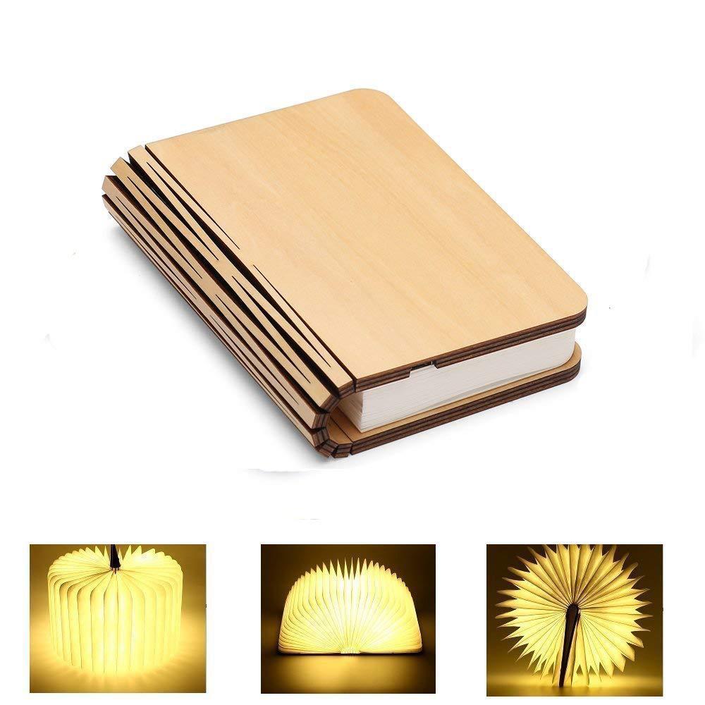 Modern Rechargeable Bedside Lamp – Folding, Turnable White & Warm Light Lamp