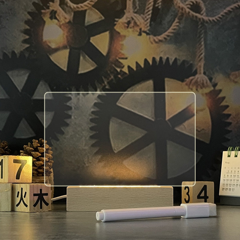 LED Creative Message Board Night Lamp with Pen