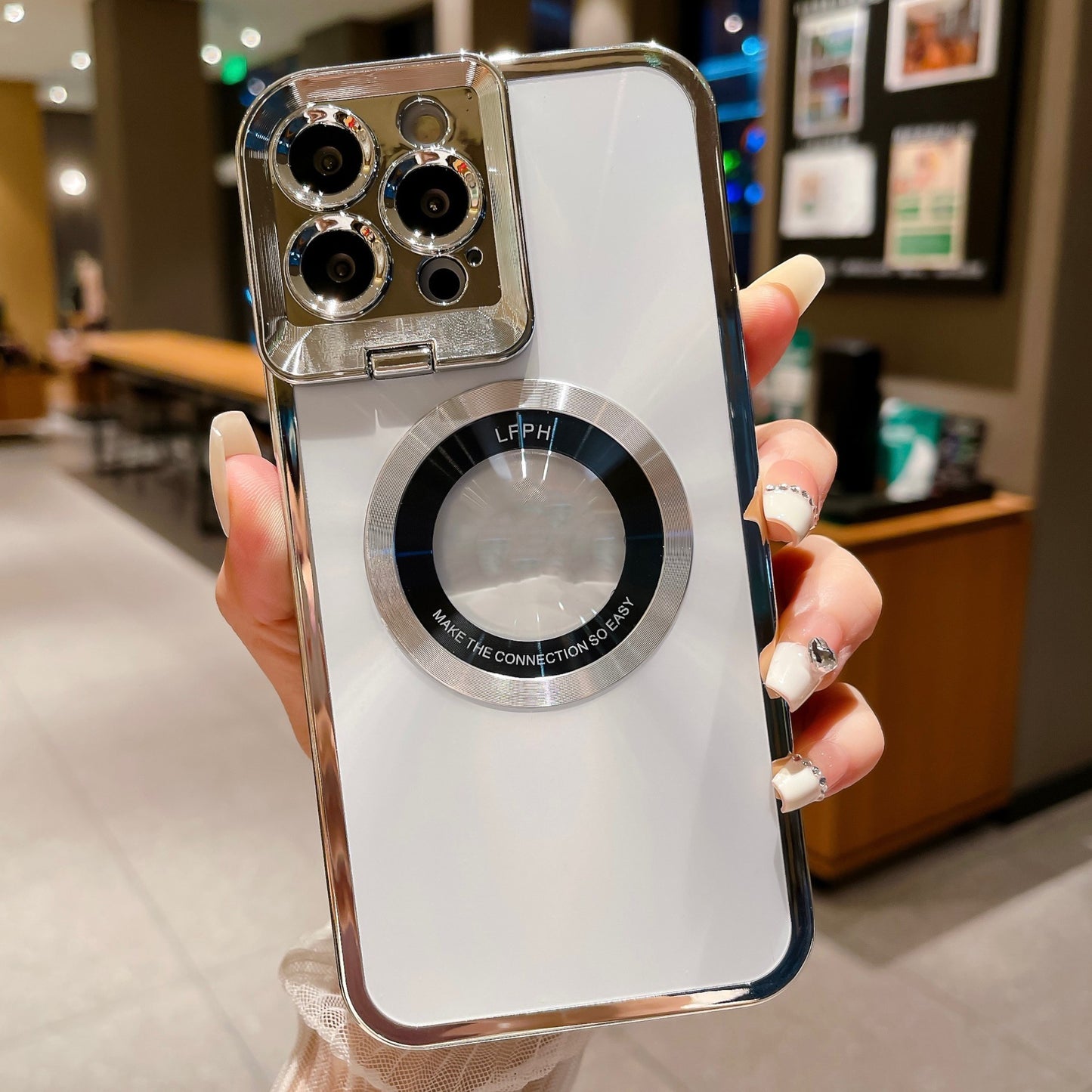 Luxury MagSafe Phone Case with CD Pattern