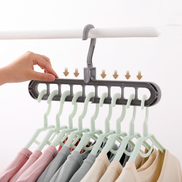 6-Piece Multi-Color Plastic Hangers Set