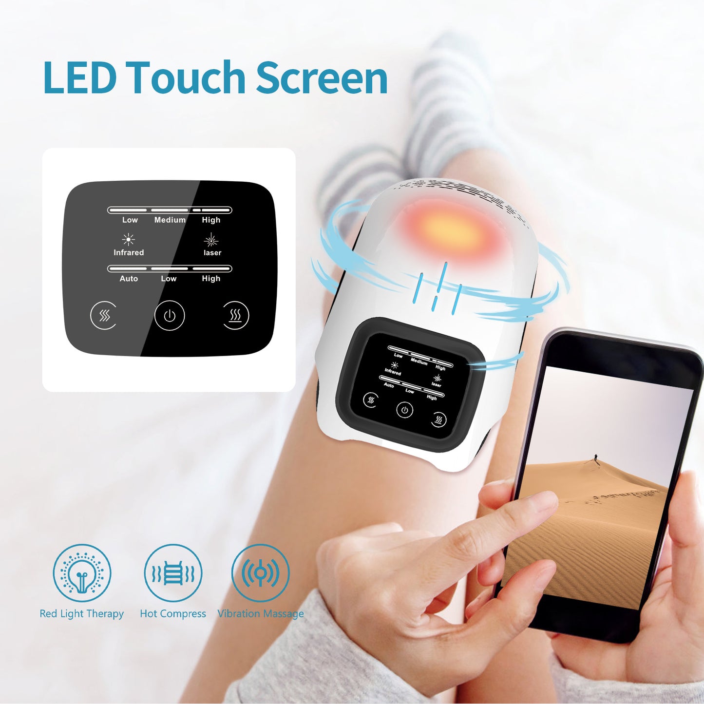Intelligent Electric Knee Massager – Advanced Physiotherapy for Joint Relief