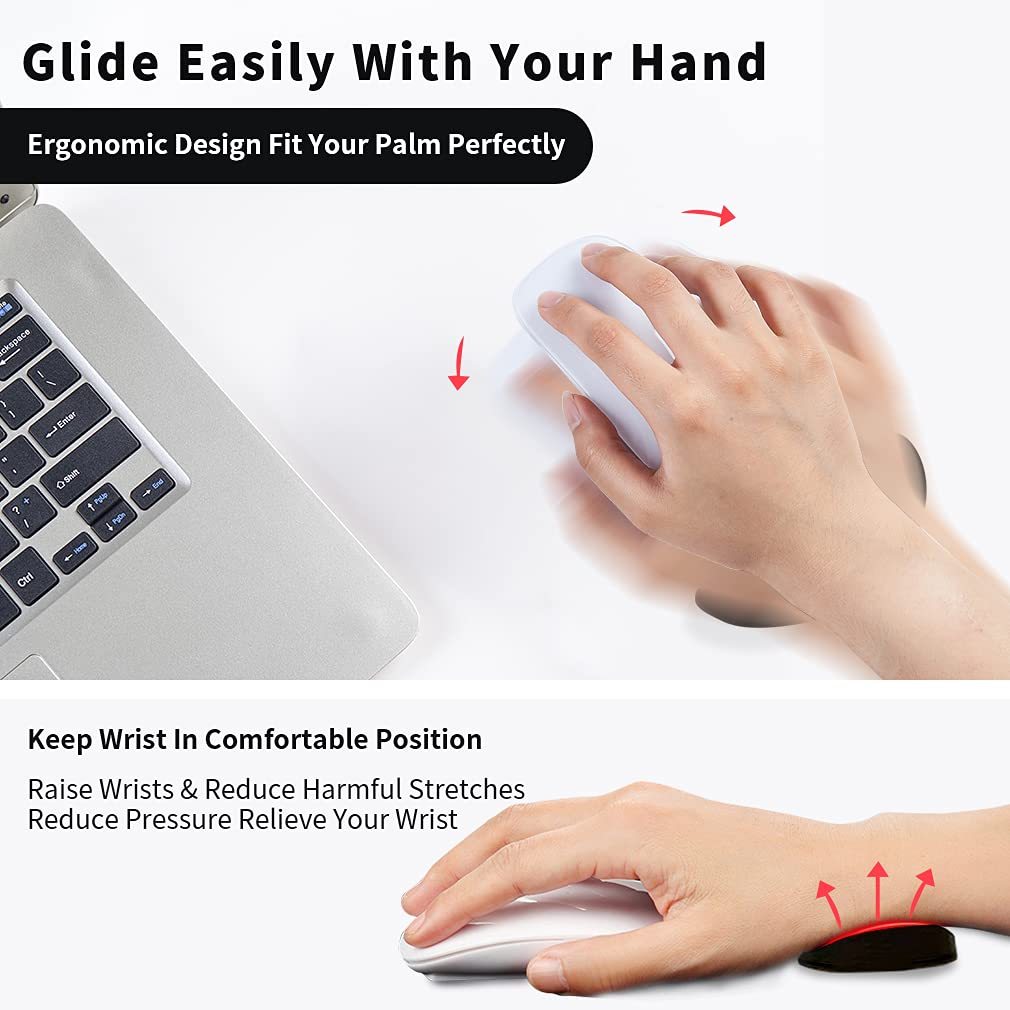Ergonomic Silicone Mouse Wrist Rest Pad – Non-Slip Support for Office & Gaming