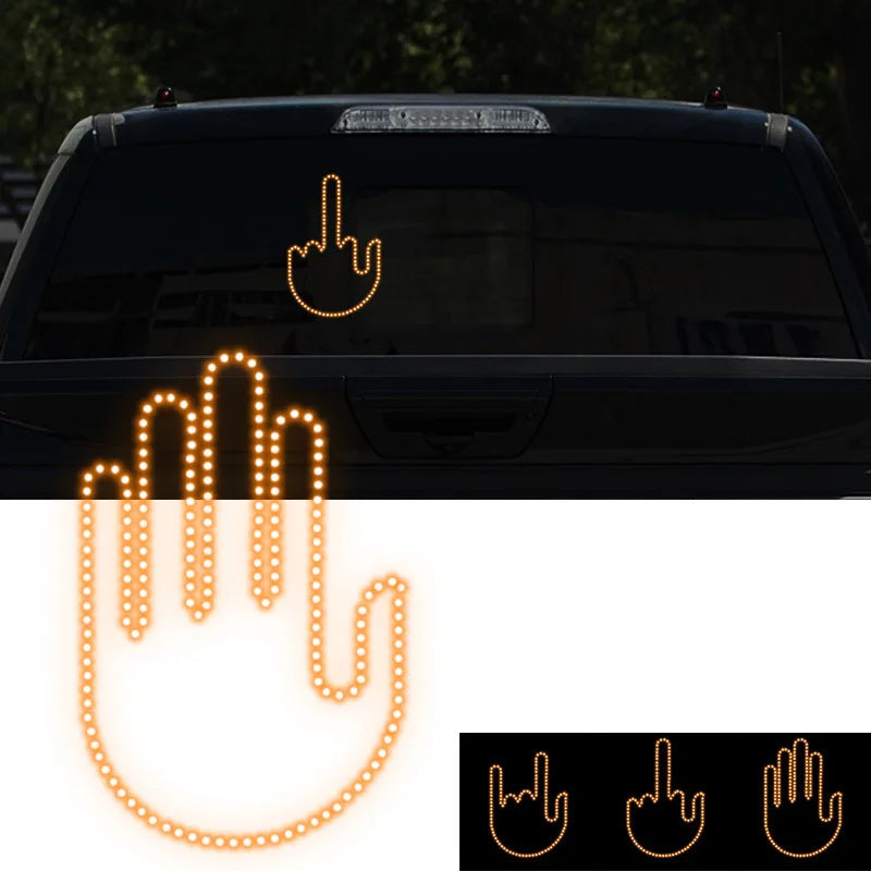 LED Road Rage Light - Remote Control Gesture Lamp