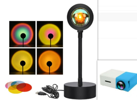 Sunset Projection Lamp – Ambient Night Light for Wall Décor
