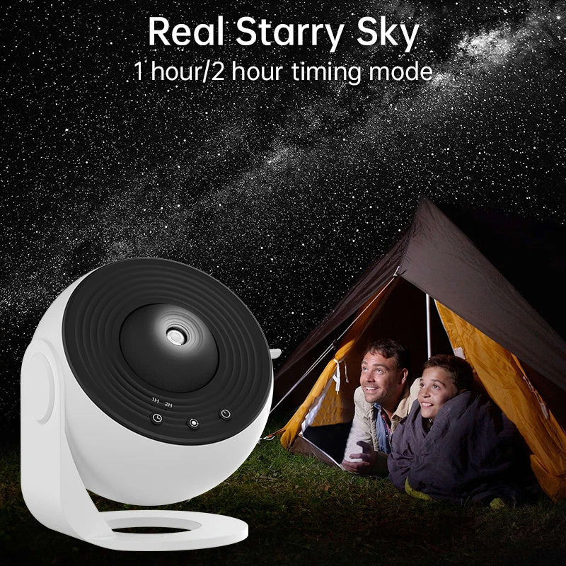 360° Rotating Galaxy Night Light Projector – Starry Sky & Planetarium Lamp
