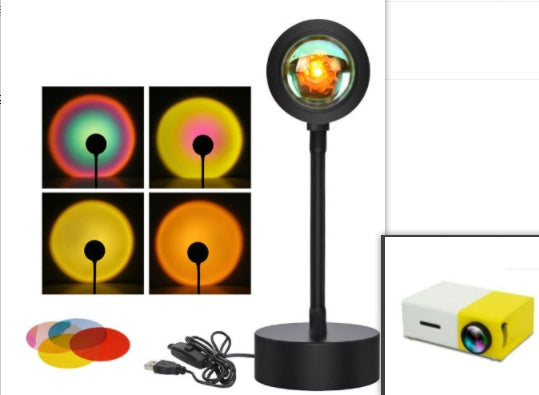 Sunset Projection Lamp – Ambient Night Light for Wall Décor