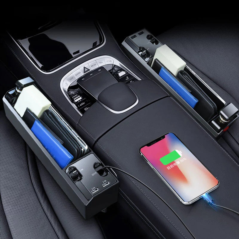 Smart Car Gap Organizer with USB Cable