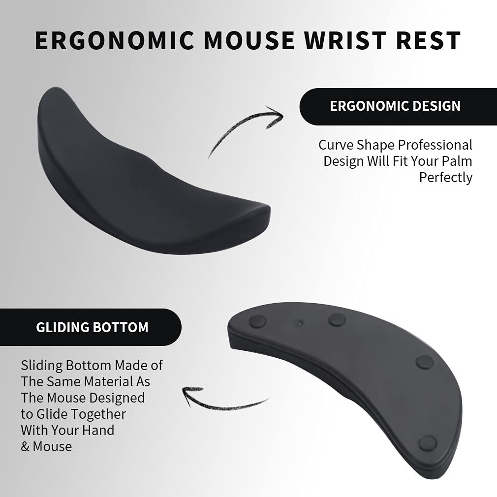 Ergonomic Silicone Mouse Wrist Rest Pad – Non-Slip Support for Office & Gaming