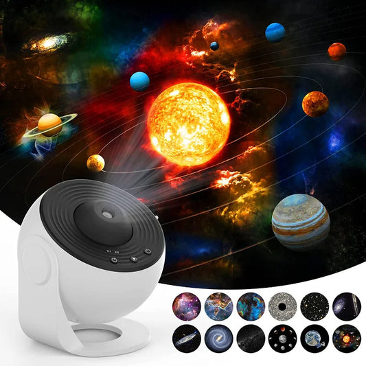 360° Rotating Galaxy Night Light Projector – Starry Sky & Planetarium Lamp