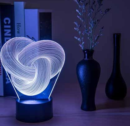 Touch & Remote Control LED 3D Twist Night Light