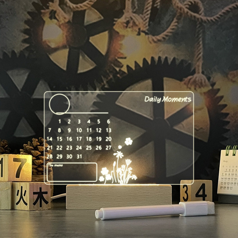 LED Creative Message Board Night Lamp with Pen