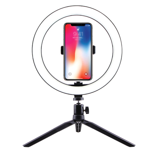 Universal Set-Top Ring Light with Tripod & Bluetooth Remote – 26cm / 20cm Options
