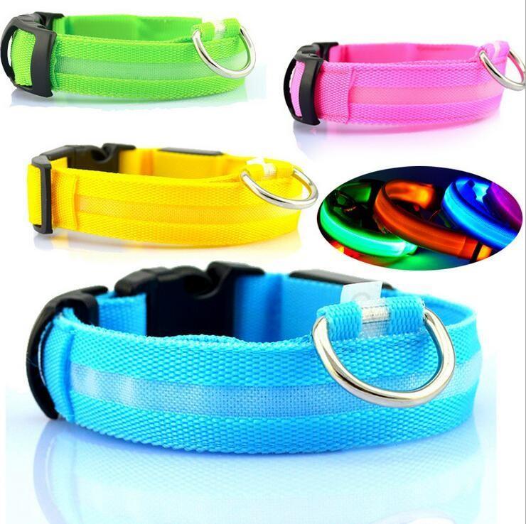 LED Safety Dog Collar - Rechargeable Light-Up Pet Collar