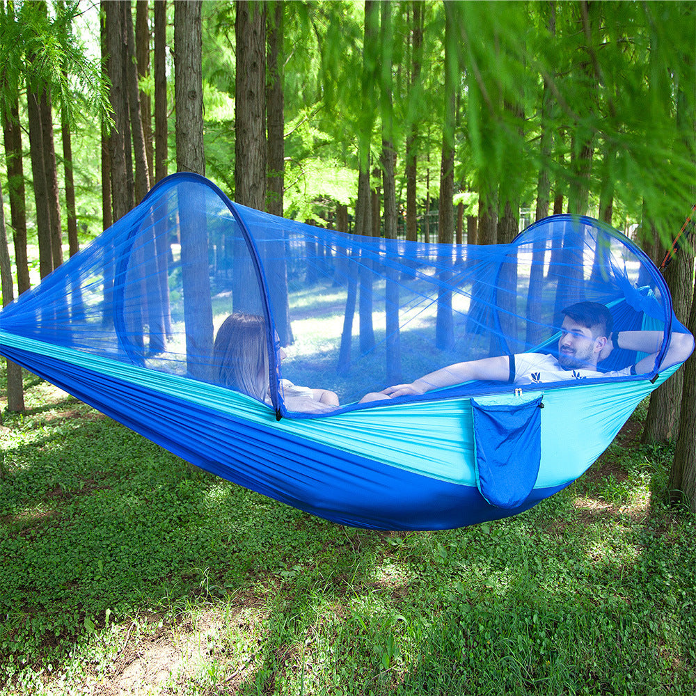 Pop-Up Camping Hammock with Bug Protection