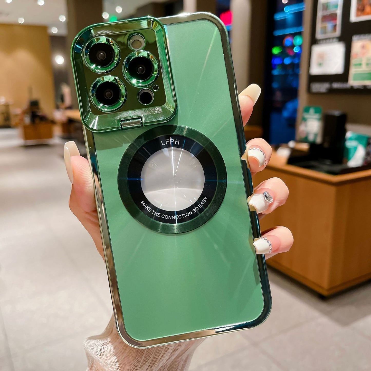 Luxury MagSafe Phone Case with CD Pattern