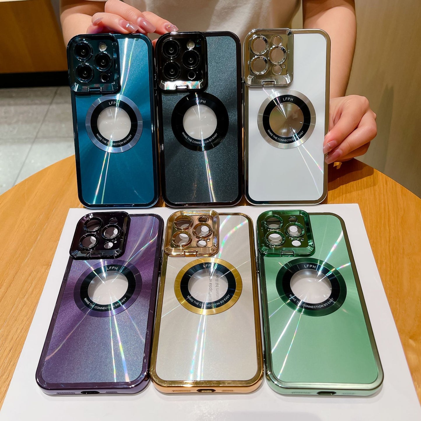 Luxury MagSafe Phone Case with CD Pattern