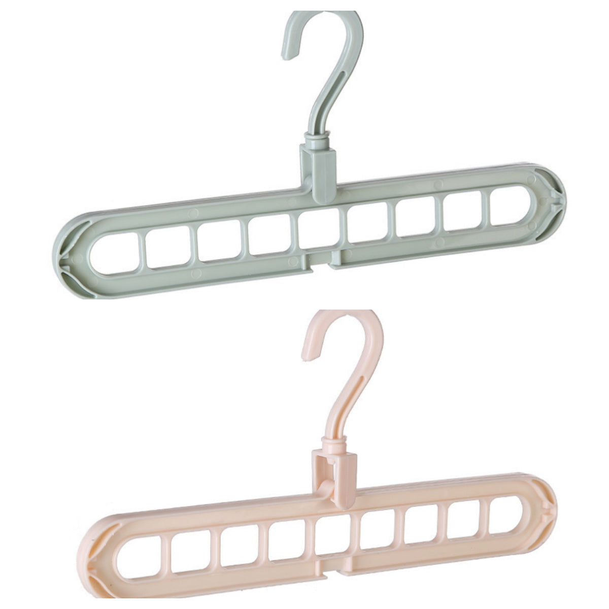 6-Piece Multi-Color Plastic Hangers Set