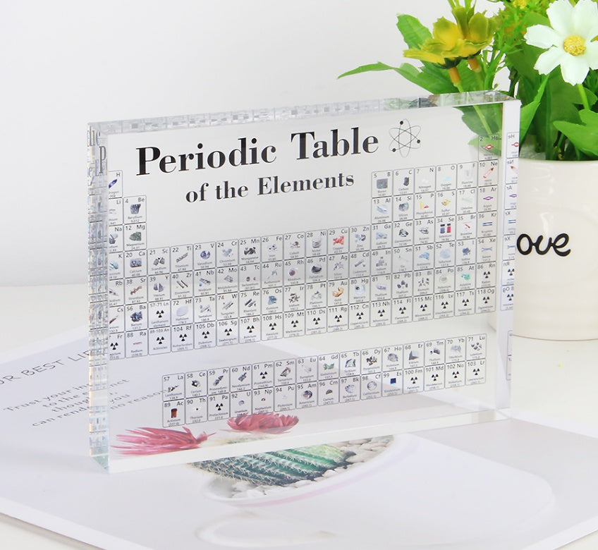 Educational Periodic Table Display - Clear Acrylic