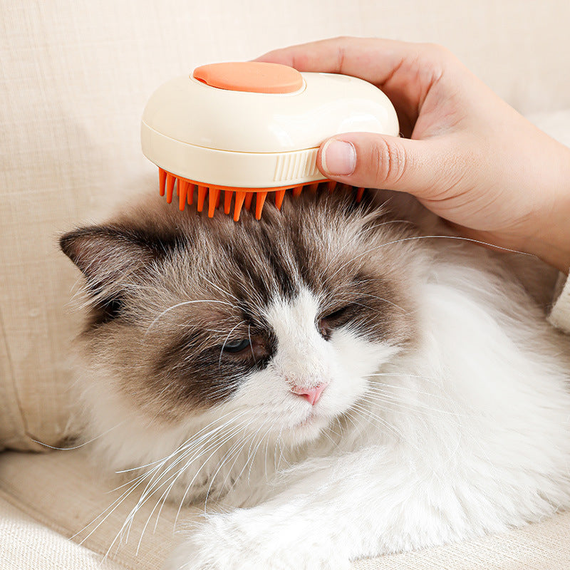 Electric Self-Cleaning Steamy Cat Brush – Avocado Shaped Pet Grooming Comb for Cats & Dogs