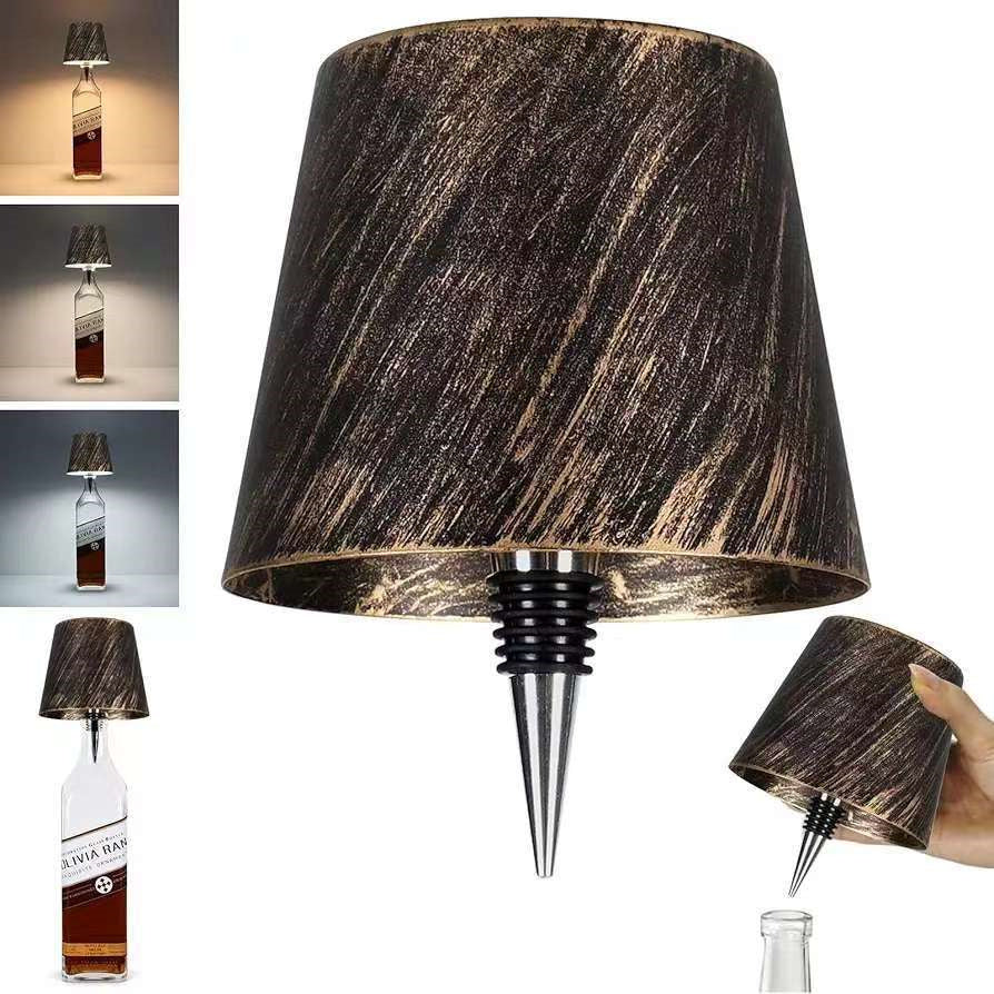 Vintage Wine Bottle LED Table Lamp