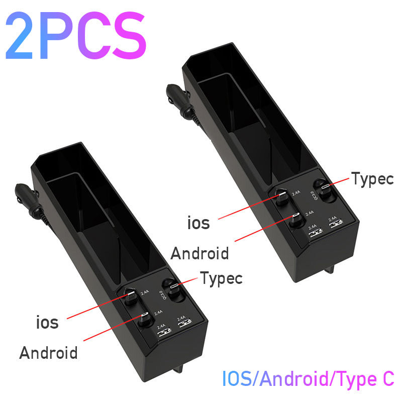 Smart Car Gap Organizer with USB Cable