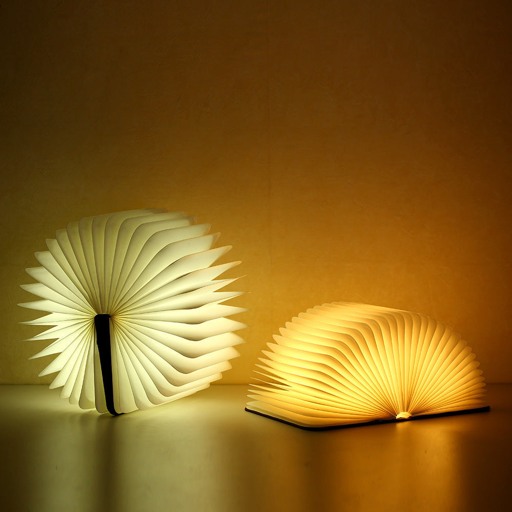 Modern Rechargeable Bedside Lamp – Folding, Turnable White & Warm Light Lamp