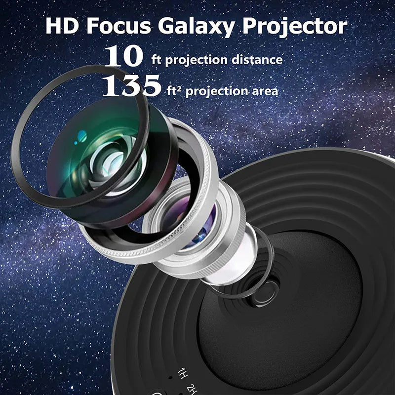 360° Rotating Galaxy Night Light Projector – Starry Sky & Planetarium Lamp